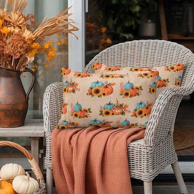 Brown, Burnt Orange, Muted Teal, Tan