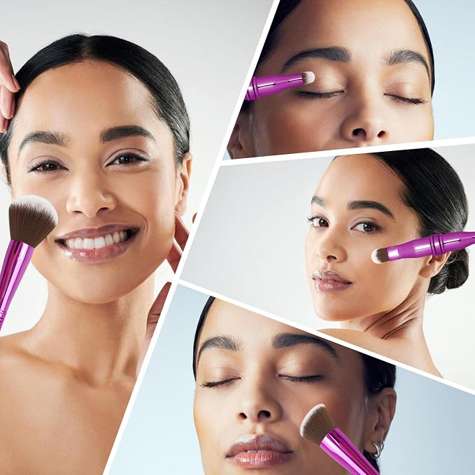 purple-4 in 1 makeup brush