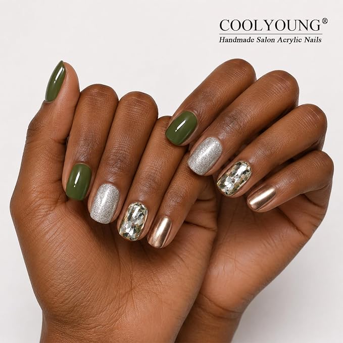Olive Glitter Glam