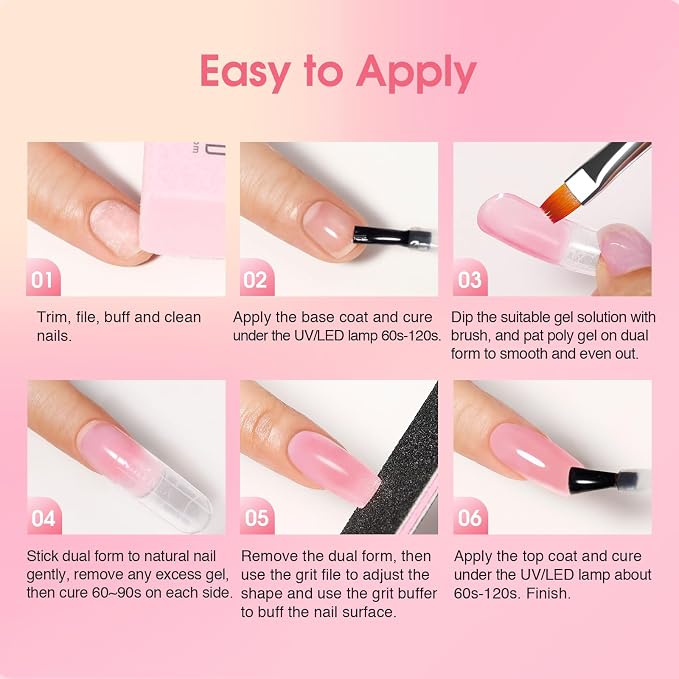 8 Colors Nude Poly Kit 01