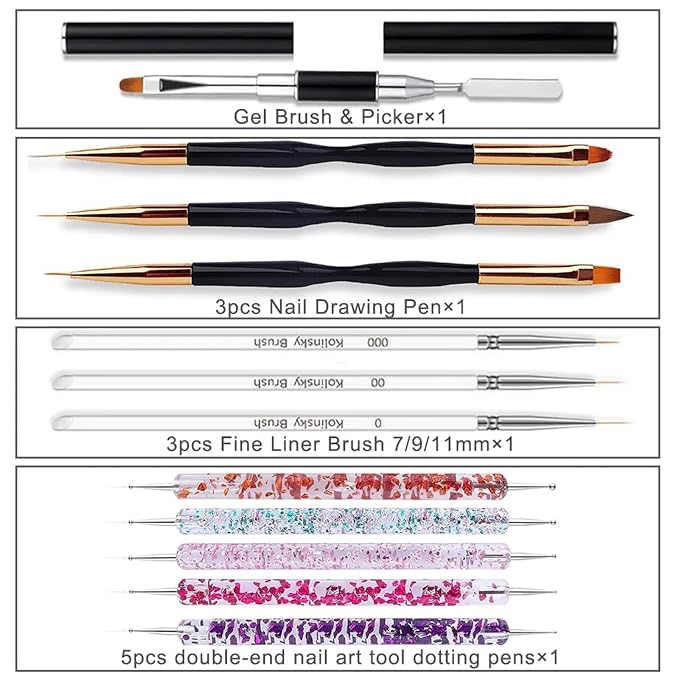 Nail Brush Set 12pcs
