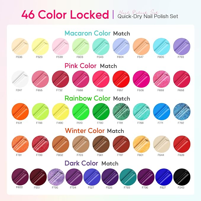 48pcs Nail Polish Set 0.17fl.oz