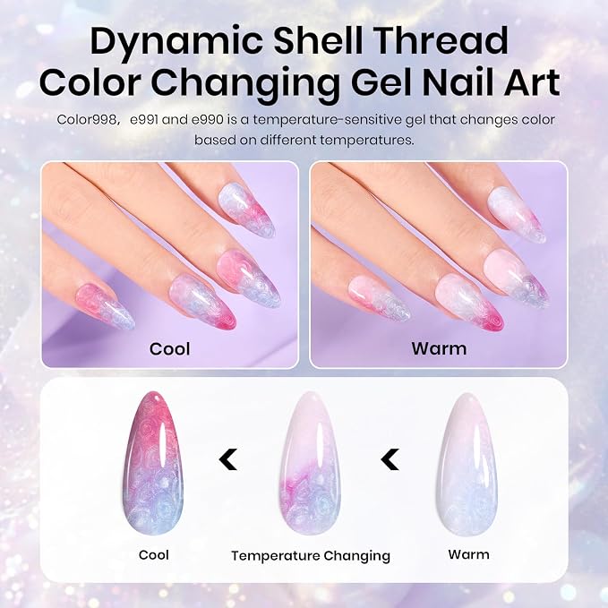 20-Pearl Cat Eye Gel Nail