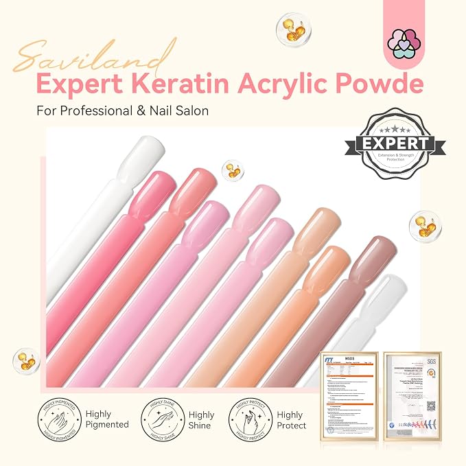 1-Keratin Professional Acrylic Powder Set 10 Colors