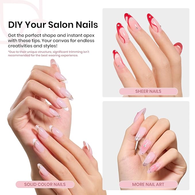 1E-Oval Medium 192Pcs (Tipex Nail Tips)