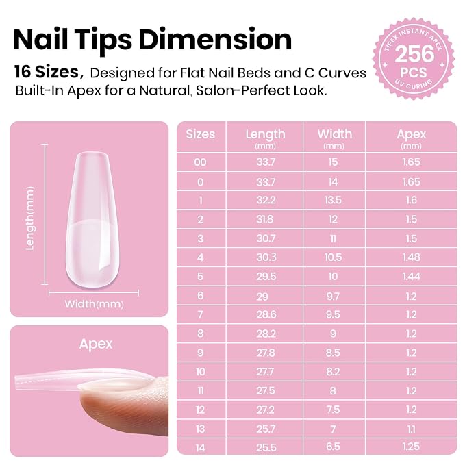 0 - Tipex Lite Nails Only | Long Coffin | 256