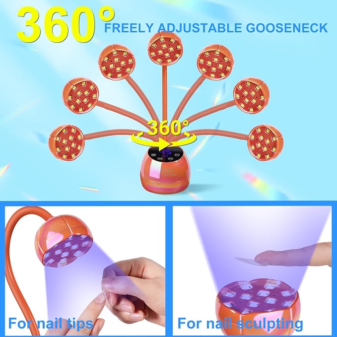 A-nail lamp-glazed orange