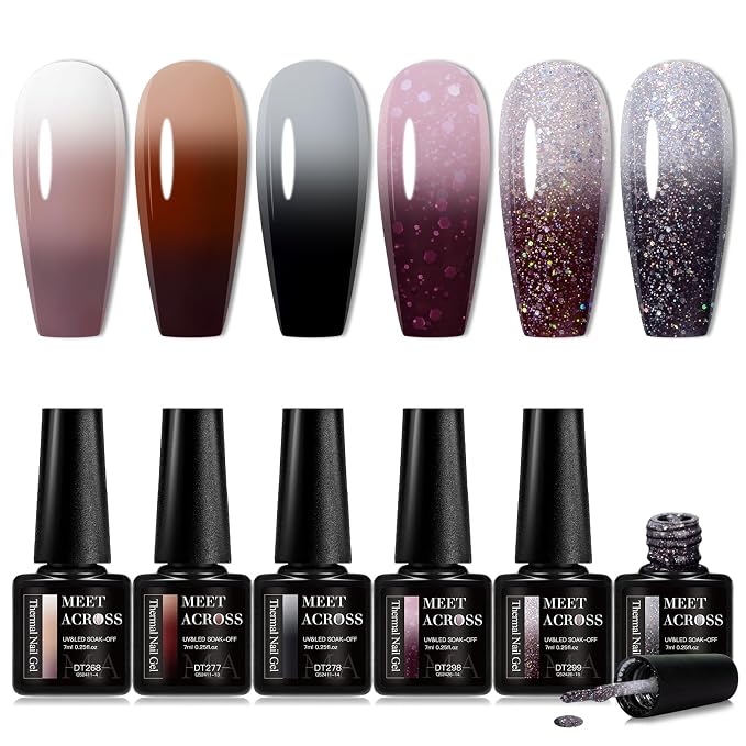 8Pcs Color Changing Gel Brown