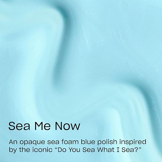 Sea Me Now | Opaque Soft Cool Turquoise Blue with Shimmer