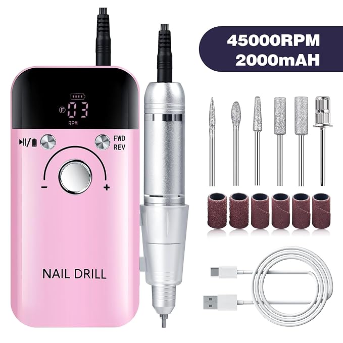 Usb Nail Drill, Pink V6