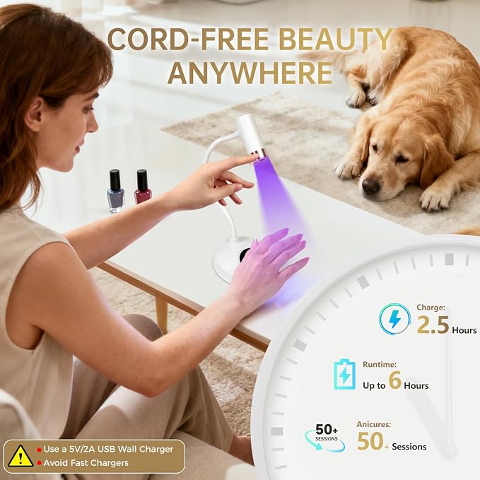 BB-White Gooseneck UV LED Nail Lamp