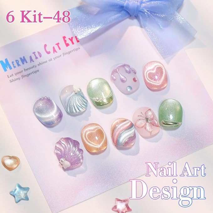 Mermaid Nude Pink Blue Green Purple