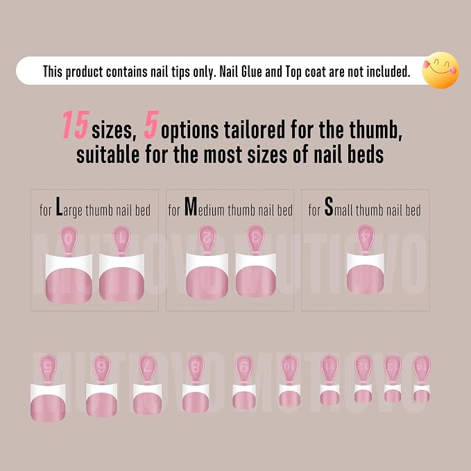 MUTIOVO Short Toe Nail White French Tip BERRY PINK with Moon Curve