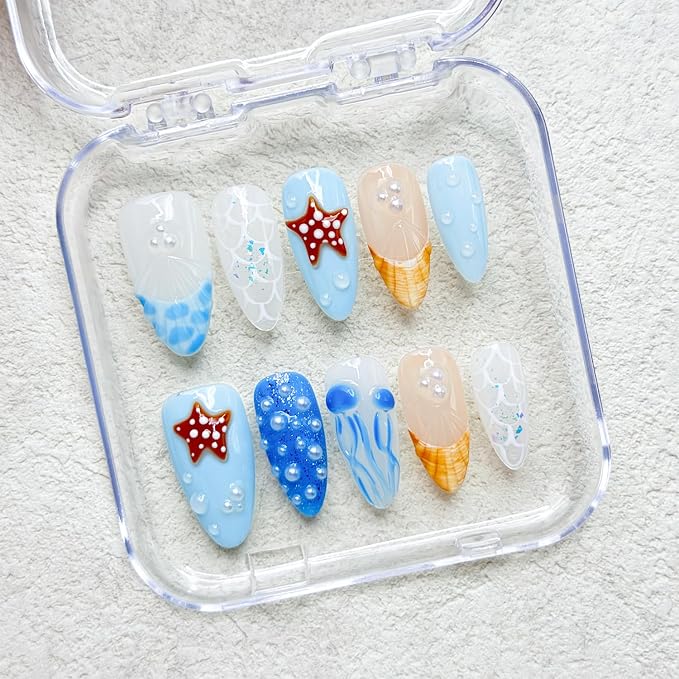 Handmade Almond Nails 34