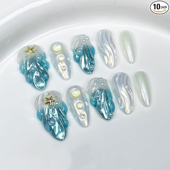 Handmade Almond Nails 23