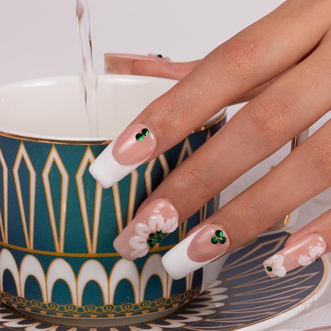 Floral French Tip Round