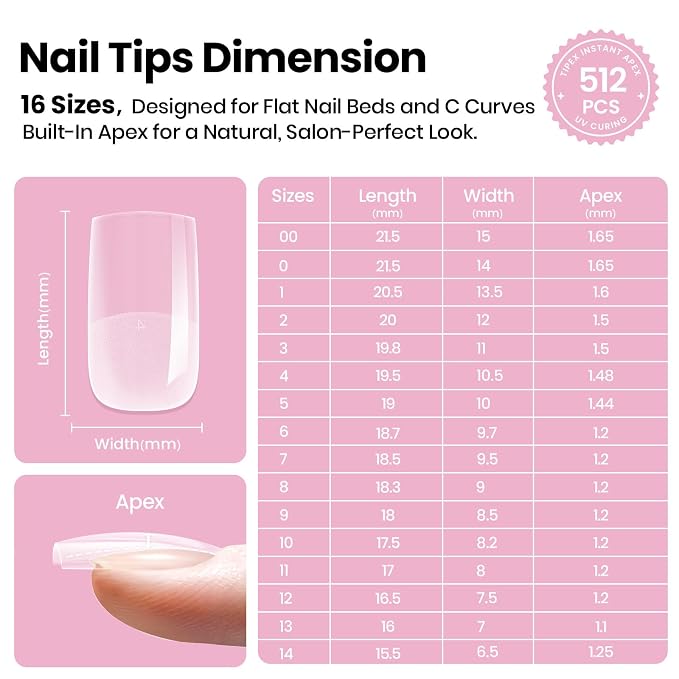 2 - Tipex Lite Nails Only | Short Square | 512