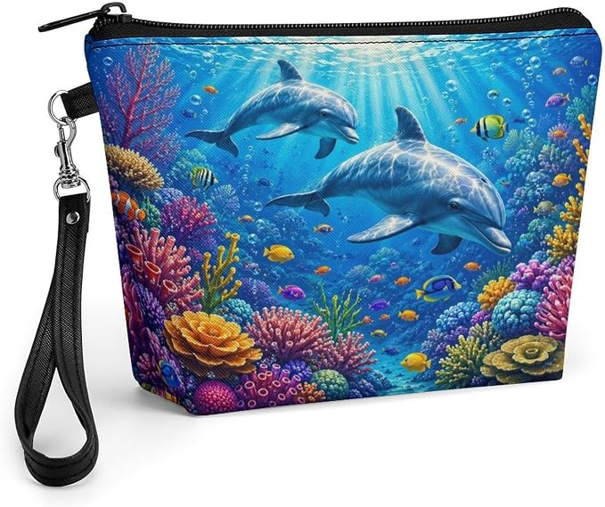 Dolphins Coral Reef Underwater Scene