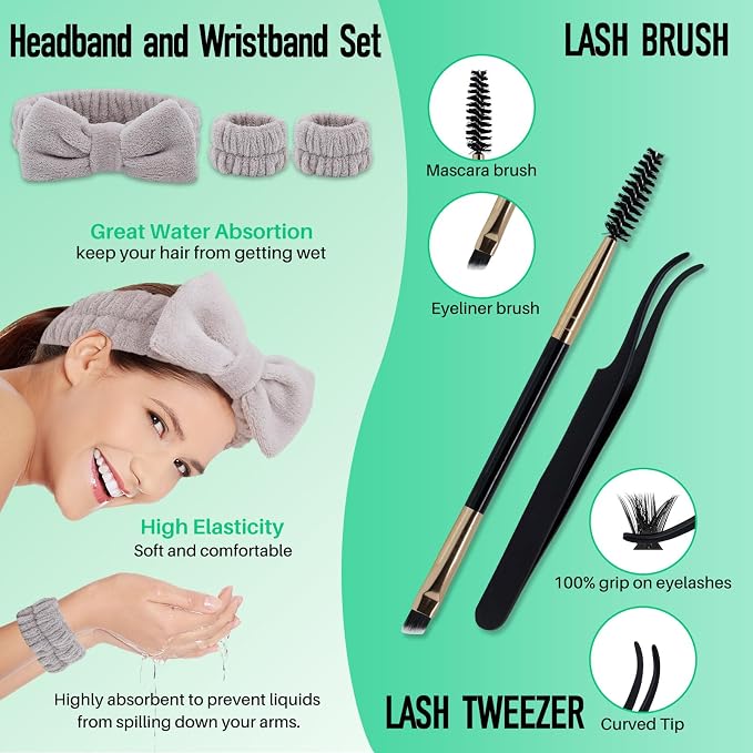 1450Pcs WL+60D+80D+100D,Cat Eye+Spike Lash Kit-10