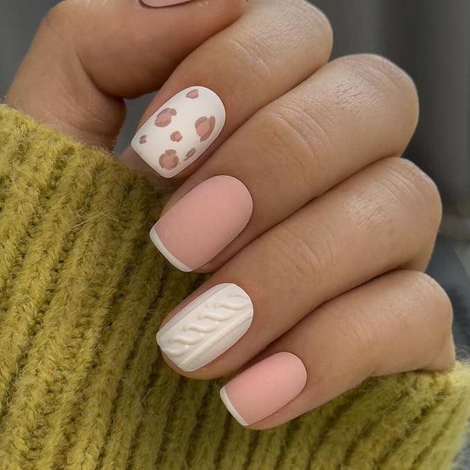Cozy Knit Leopard Pink