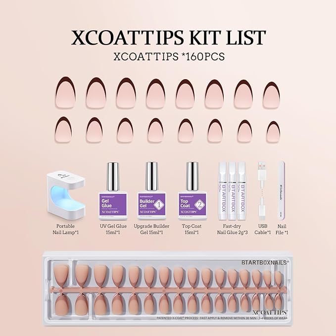 03-Peach Base-Short Almond Kit