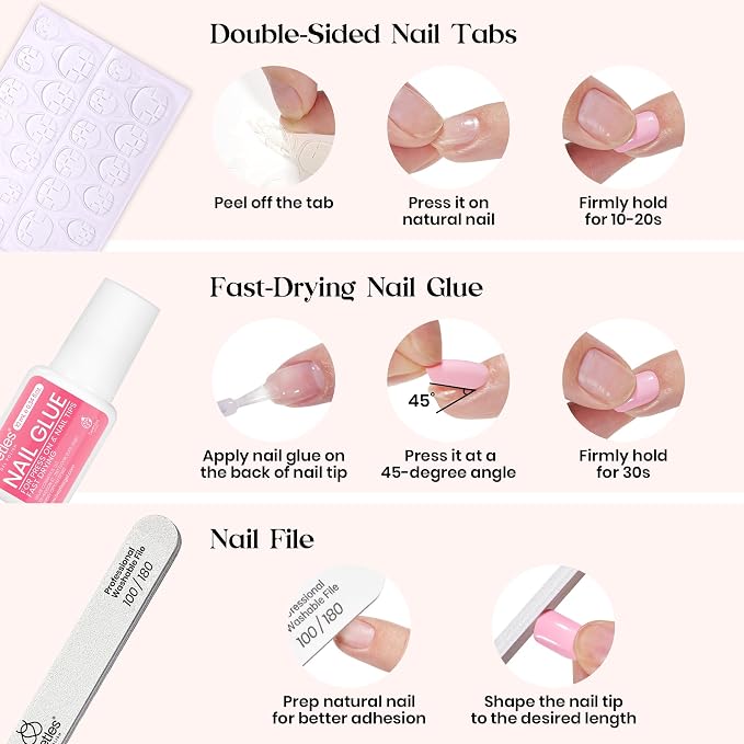 I - Nail Kit | Short Square | Bubble Pop 720PCS