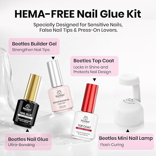 Z-HEMA-Free Nail Tips Glue Kit