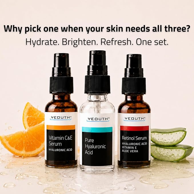 3-pack Retinol, HA, Vit C Pack