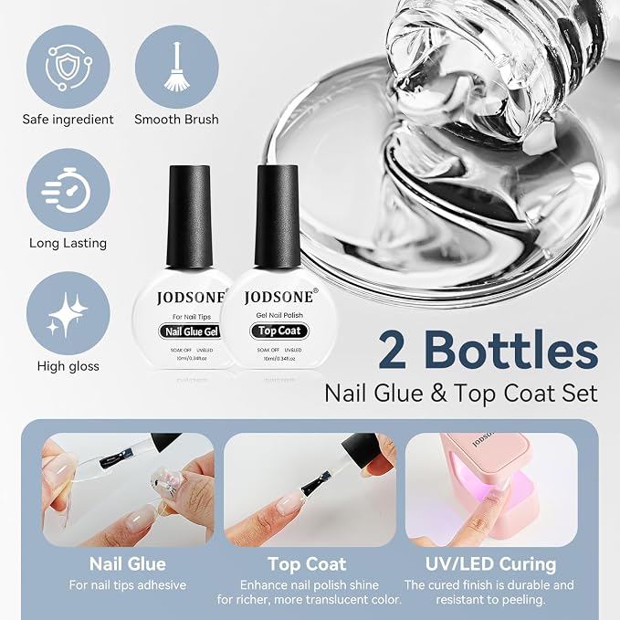 Lamp Clear Nail Tips-Short Water drop-1