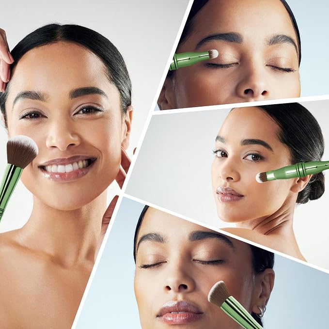 green-4 in 1 makeup brush
