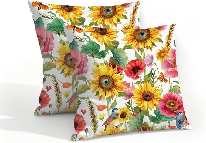 Sunflower Red Floral