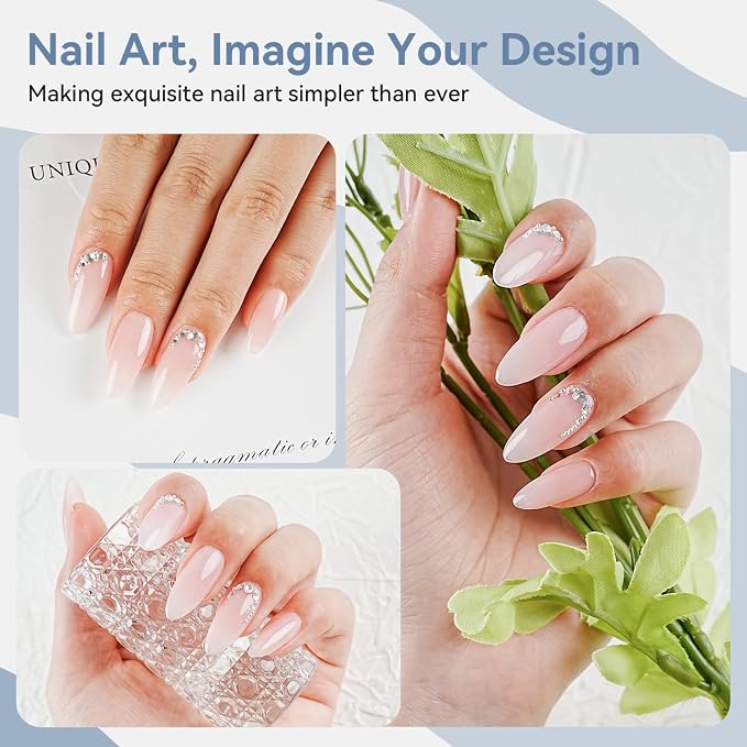Lamp Clear Nail Tips-Short Water drop-1