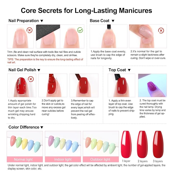 65PCs Gel Nail Polish Kit