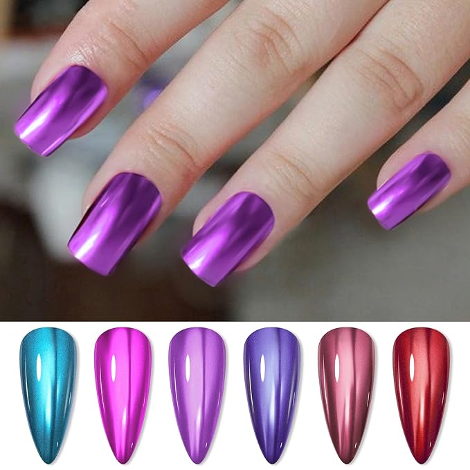 6Pcs Metallic Nail Polish-3
