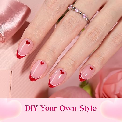 K - Press On Nail Kit | Short Amlond | Romantic Dream