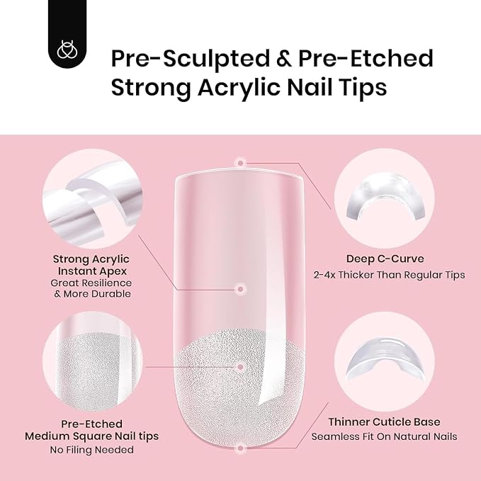 2 - Tipex Nails Kit | Medium Square | 224