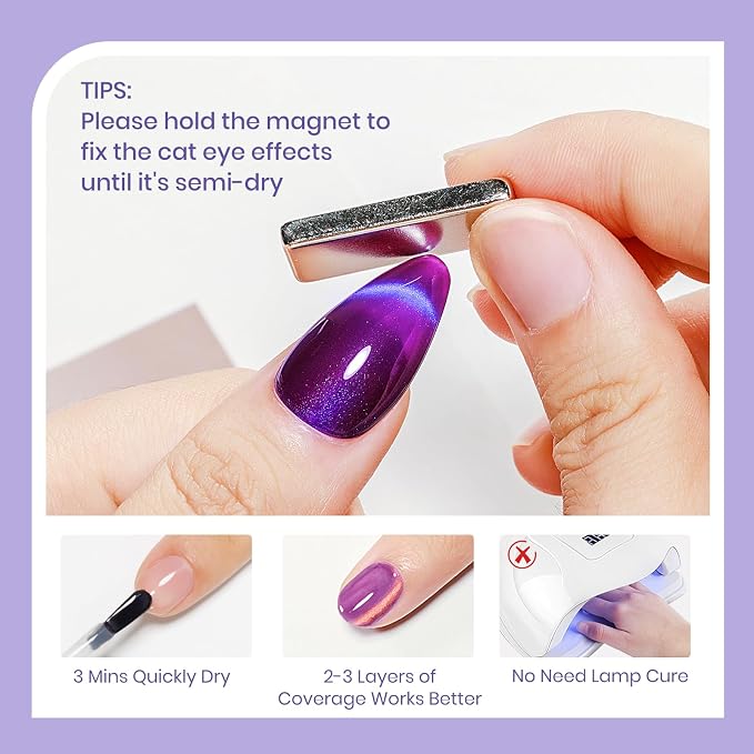 Non Gel-Cat Eye Iridescent Galaxy
