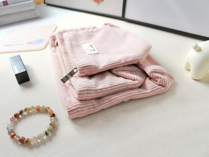 LG Creamy Pink Corduroy with Compartment