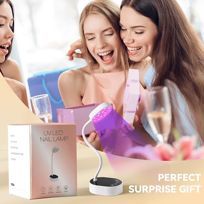 CC-White Gooseneck UV Nail Lamp