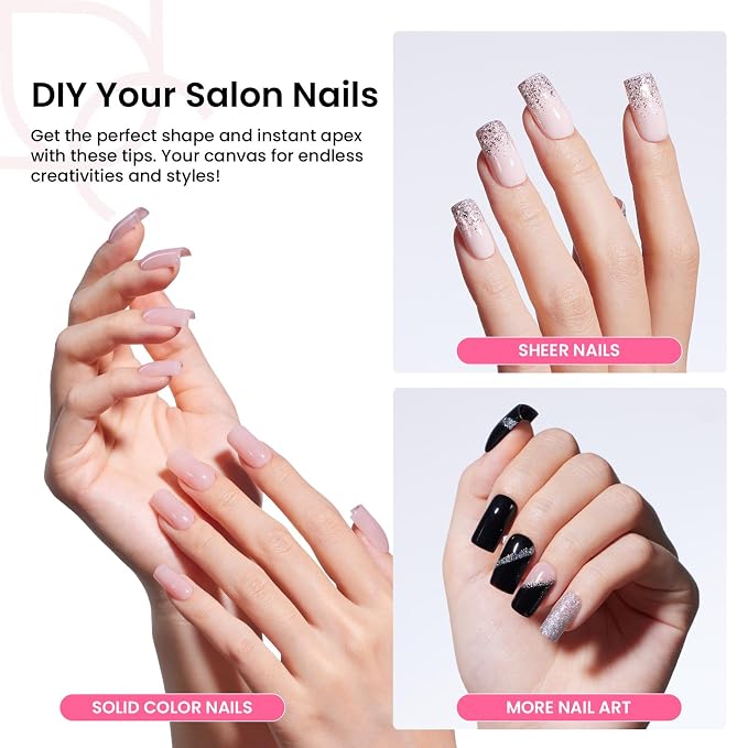 2 - Tipex Nails Kit | Short Square | 224