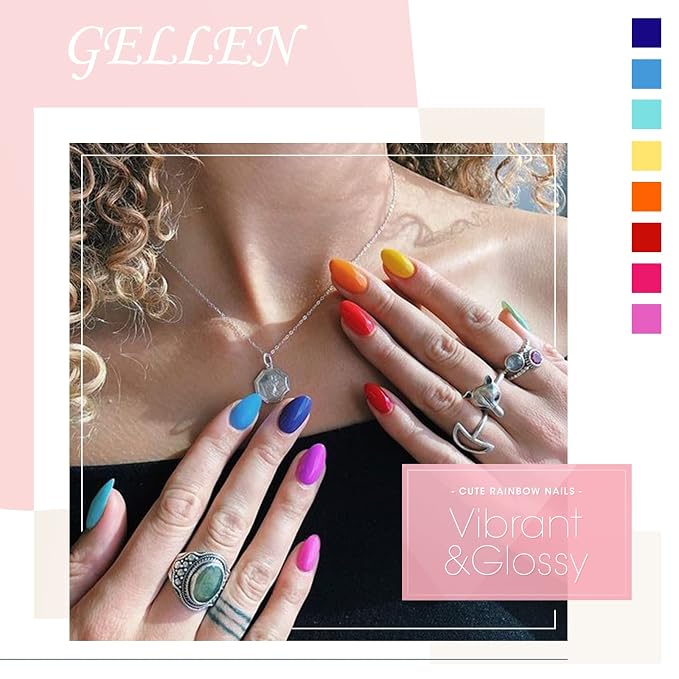 GL18-09 - pink, purple, red, orange, yellow, green, and blue tones
