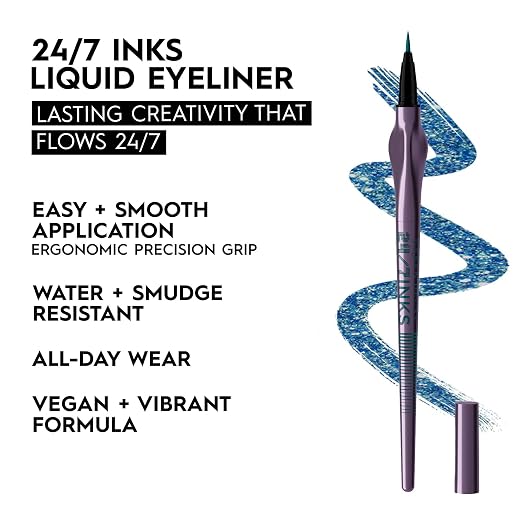 Deep End - Teal Blue Shimmer, Brush Tip Eye Liner