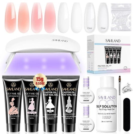 01-4 Colors Beginner Friendly Poly Gel Nail Kit