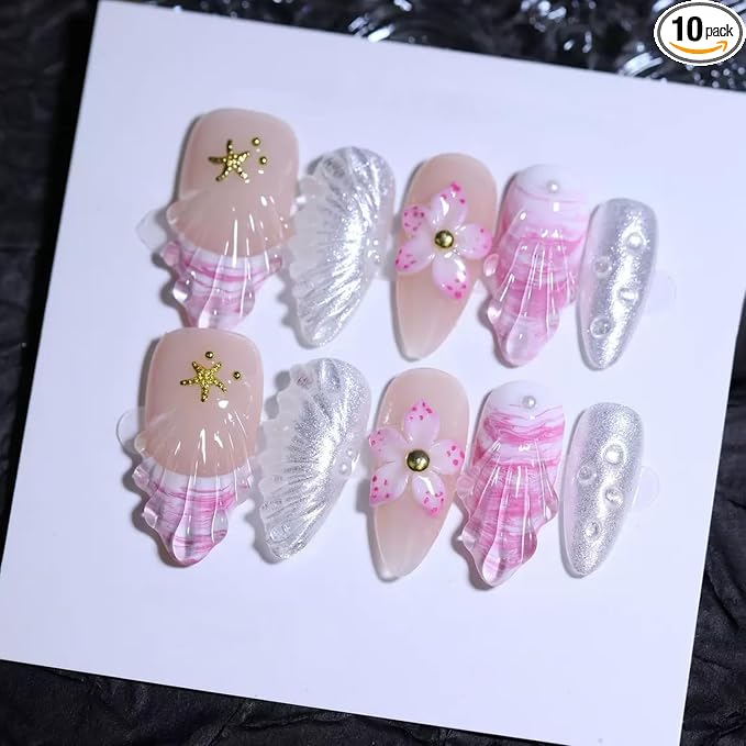 Almond Handmade Nail 42