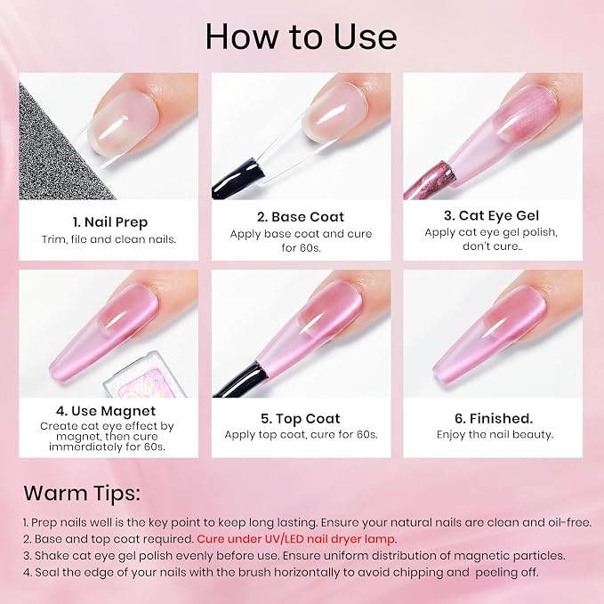 Pink Porcelain Cat Eye Gel