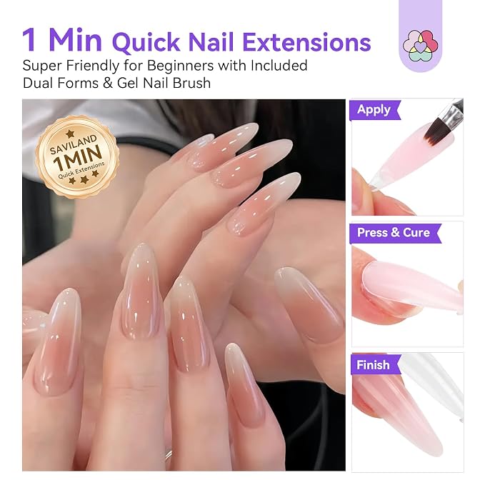 01-4 Colors Beginner Friendly Poly Gel Nail Kit