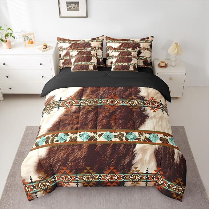 Brown,white,black,teal,orange