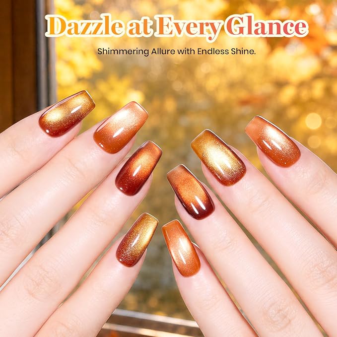 A - Glass Cat Eye | Gilded Leaves