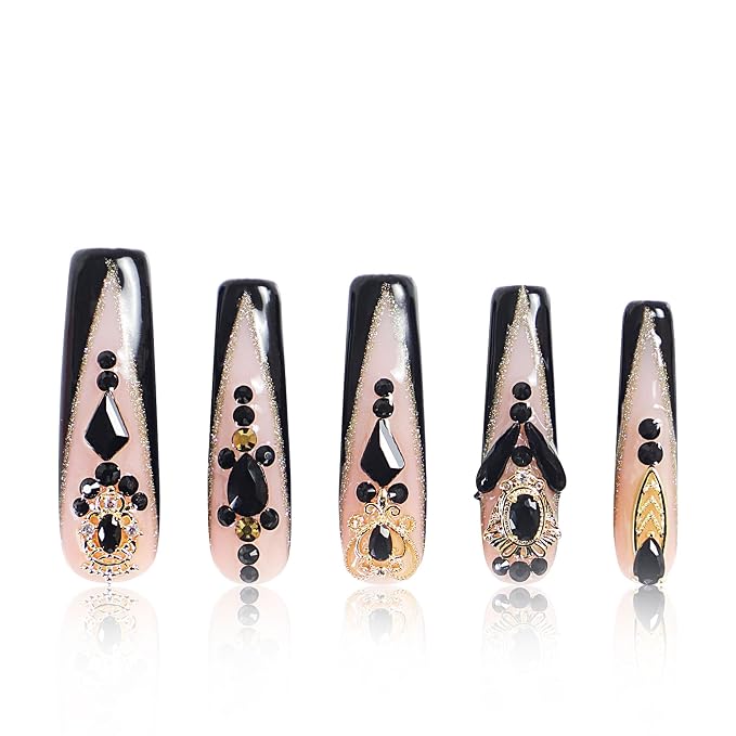 Obsidian Palace Black French Tip