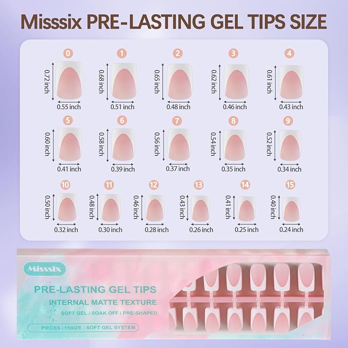 160PCS PINK SHORT DEEP FRENCH KIT